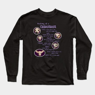 Anatomy of a chihuahua Long Sleeve T-Shirt